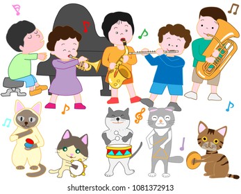 Concert with children and pets.


