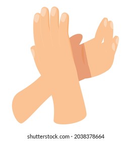 Concert clapping icon cartoon vector. Crowd applause. Hand clap