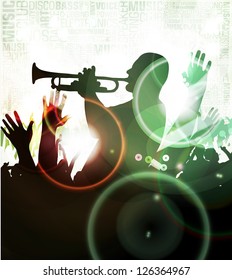 Concert. Dancing people