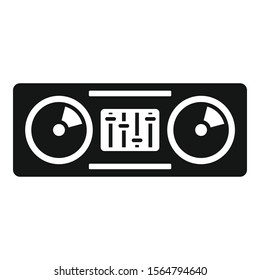 Concert dj console icon. Simple illustration of concert dj console vector icon for web design isolated on white background