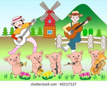 Concert of the domestic animal held at a ranch