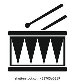 Concert drum icon simple vector. Kit music. Instrument acoustic