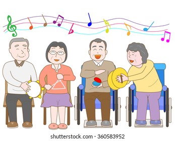 Concert of the elderly person
