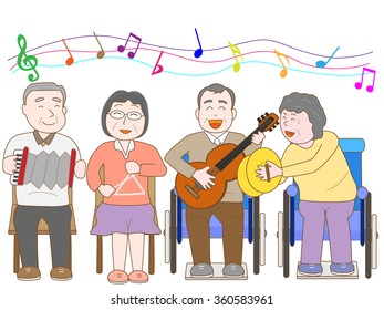 Concert of the elderly person