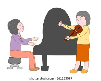 Concert of the elderly person