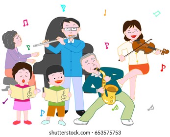 The concert of the family.