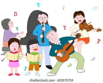 The concert of the family.
