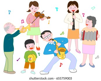 The concert of the family.