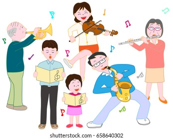 The concert of the family.