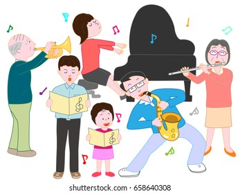 The concert of the family.