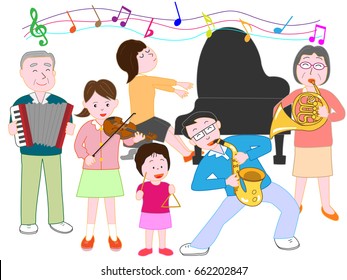 The concert of the family.