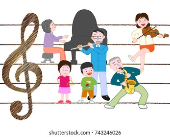 The concert of the family.