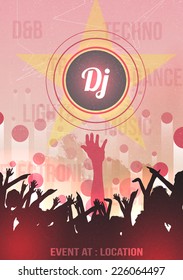Concert Flyer Template - Vector Illustration