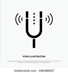 Concert, Fork, Cameron, Pitch, Reference solid Glyph Icon vector. Vector Icon Template background