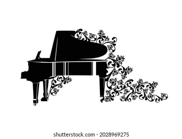 pianino clipart flowers