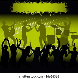 Concert - green  light