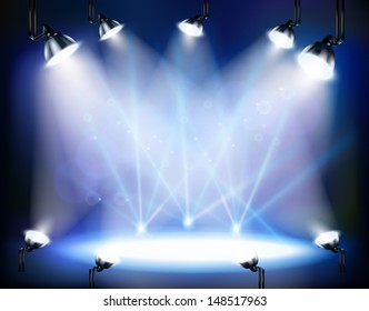 concert hall with spotlights