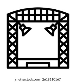 Concert Hall Vector Line icon design