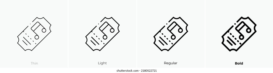 concert icon. Thin, Light Regular And Bold style design isolated on white background