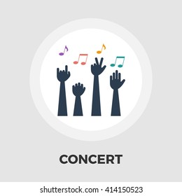 Concert Icon Vector. Flat Icon Isolated On The White Background. Editable EPS File. Vector Illustration.