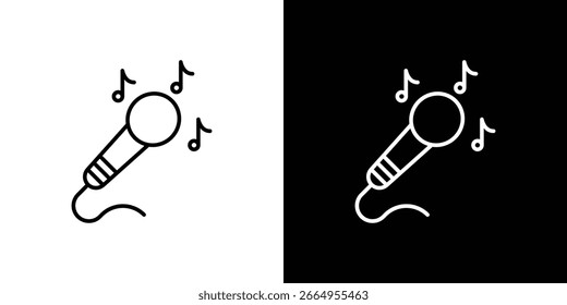 Ilustración vectorial de iconos de concierto - iconos vectoriales de estilo negro de alta calidad