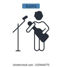 concert icons  symbol vector elements for infographic web