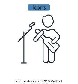 concert icons  symbol vector elements for infographic web