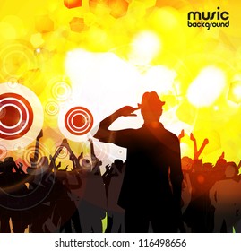 Ilustración del concierto. Ilustración del vector