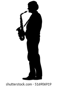 Concert of jazz music on white background