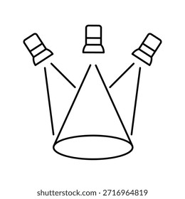 Vector de icono gráfico de luces de concierto