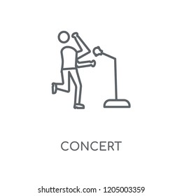 Concert linear icon. Concert concept stroke symbol design. Thin graphic elements vector illustration, outline pattern on a white background, eps 10.