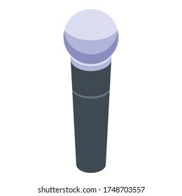 Icono de micrófono de concierto. Isométrico del icono vector del micrófono de concierto para el diseño web aislado en fondo blanco