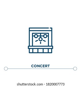 concert outline vector icon. simple element illustration. concert outline icon from editable entertainment concept. can be used for web and mobile
