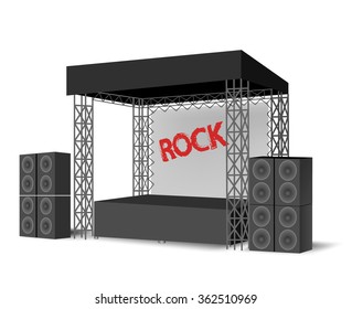 Concert Podium,Outdoor Festival Stage,truss Construction.scene, Event.Rock Stage