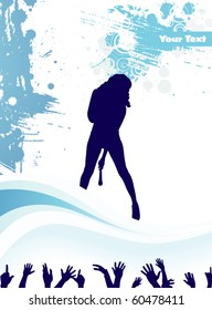 Concert poster girl singing