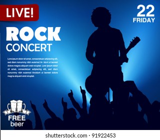 concert poster with a singer