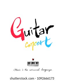 concert poster / Sketchy music illustration - vector