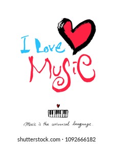 concert poster / Sketchy music illustration - vector