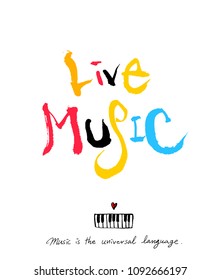 concert poster / Sketchy music illustration - vector