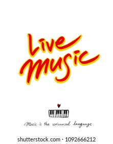concert poster / Sketchy music illustration - vector