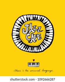 concert poster / Sketchy music illustration - vector