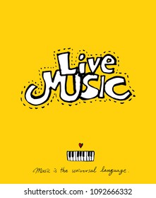 concert poster / Sketchy music illustration - vector