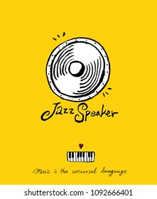 concert poster / Sketchy music illustration - vector