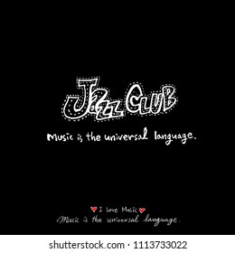 concert poster / Sketchy music illustration - vector