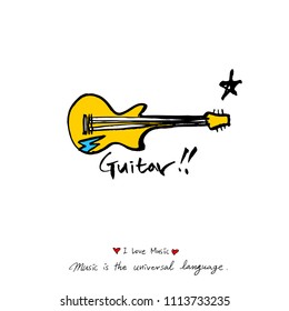 concert poster / Sketchy music illustration - vector