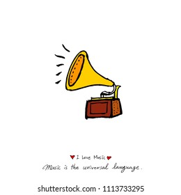 concert poster / Sketchy music illustration - vector