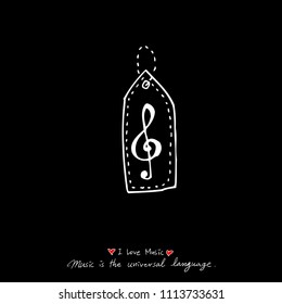 concert poster / Sketchy music illustration - vector