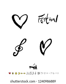 concert poster / Sketchy music illustration - vector