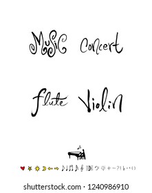 concert poster / Sketchy music illustration - vector