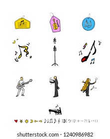 concert poster / Sketchy music illustration - vector